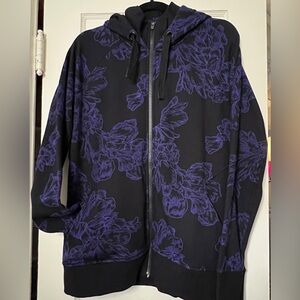 Athleta Triumph Full Zip Hoodie Jacket in Purple Astral Bloom